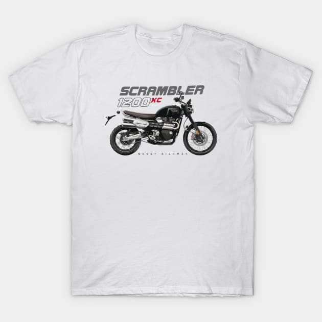 Triumph Scrambler 1200 XC 20 black, sl T-Shirt by MessyHighway